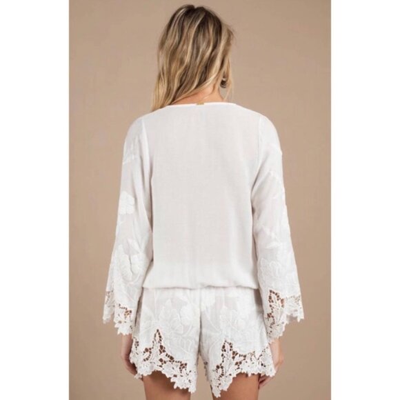 Beach Bunny X Revolve  Lover Letter Crochet Lace Romper - Picture 7 of 13